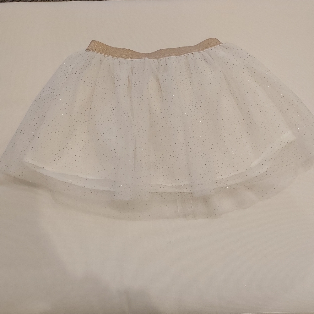 White and rose-gold skirt